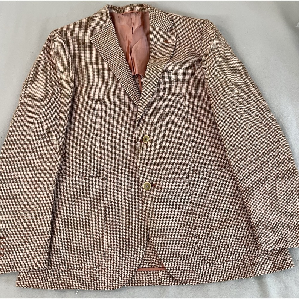 Ibiza Men's 40R Blazer Bottoli Wool‎ Silk Italy Fabric  Pockets
